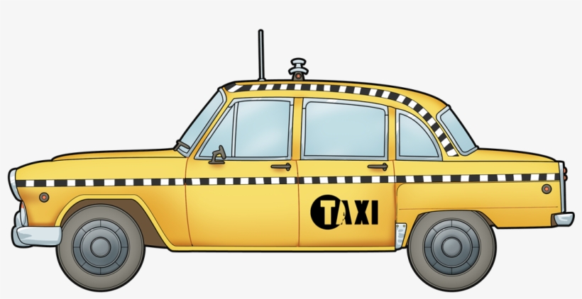 Free To Use &, Public Domain Taxi Clip Art - Old Taxi Clip Art, transparent png download