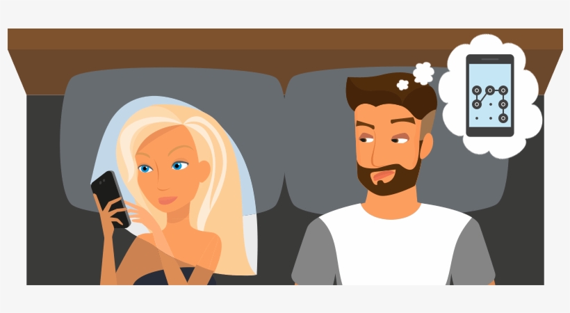 How Millennial's Spy On Their Partner's Phone - Cartoon, transparent png download