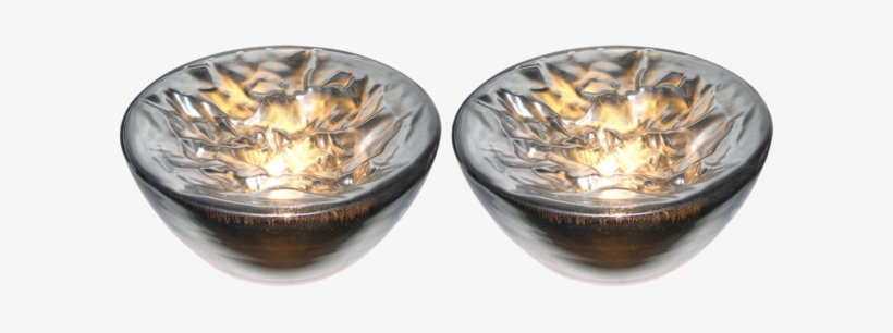 Carlo Nason Italian Large Modern Pair Of Ruffled Silver - Flame, transparent png download
