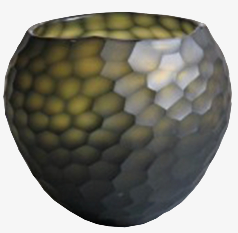 Hold Or Double Click To Zoom - Glazen Vaas Carved Amber - Grijs, transparent png download