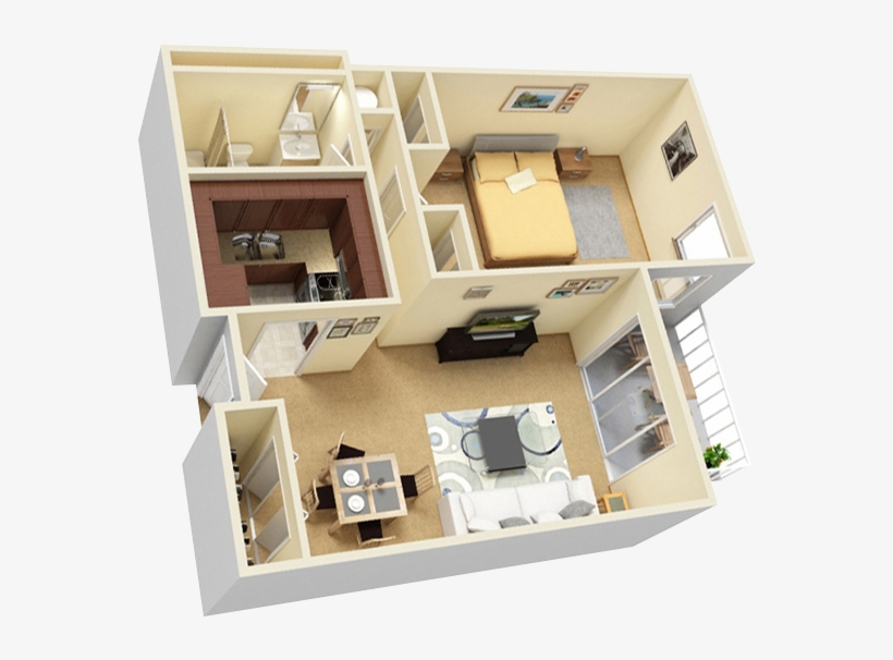 1 Bedroom A - Perper Residence Hall Floor Plan Lynn University, transparent png download