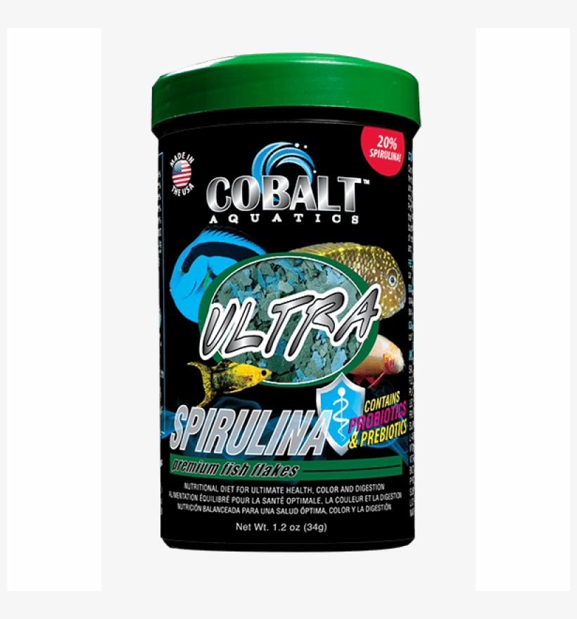 Cobalt Cobalt - Cobalt Aquatics Ultra Spirulina Premium Fish Food Flakes, transparent png download