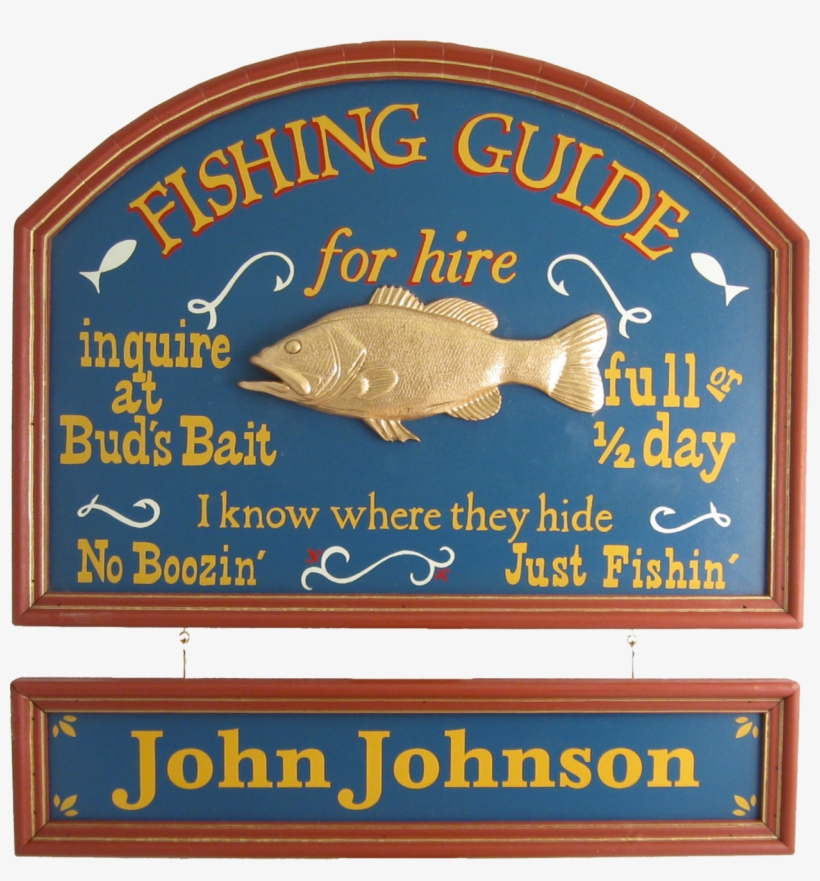 Custom Plaque With Personalized Name Board - Fishing, transparent png download