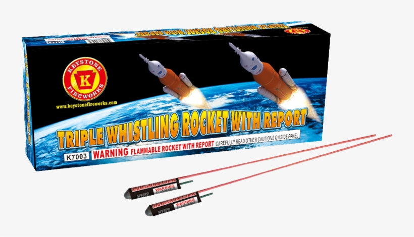 Triple Whistling Bottle Rocket With Report - Keystone Fireworks, transparent png download
