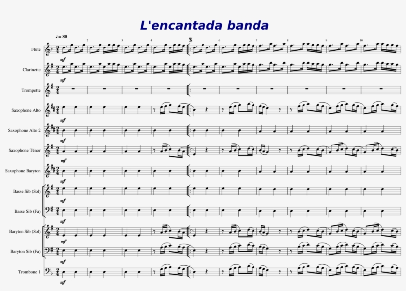 Print - Sheet Music For Trumpet, transparent png download