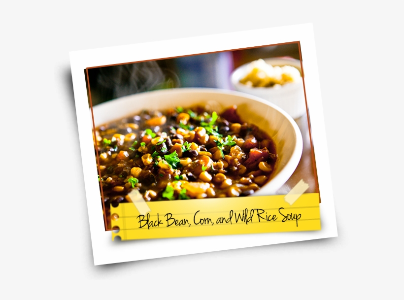 Black Bean, Corn, And Wild Rice Soup - Beans Rice And Corn Soup, transparent png download