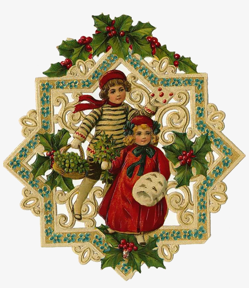 Victorian Holiday Dinner A Huge Success - Victorian Christmas Die Cut, transparent png download