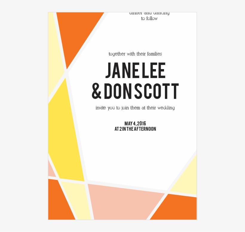 The Geometric Frame Wedding Invitation Sports Fun, - Wedding Invitation, transparent png download