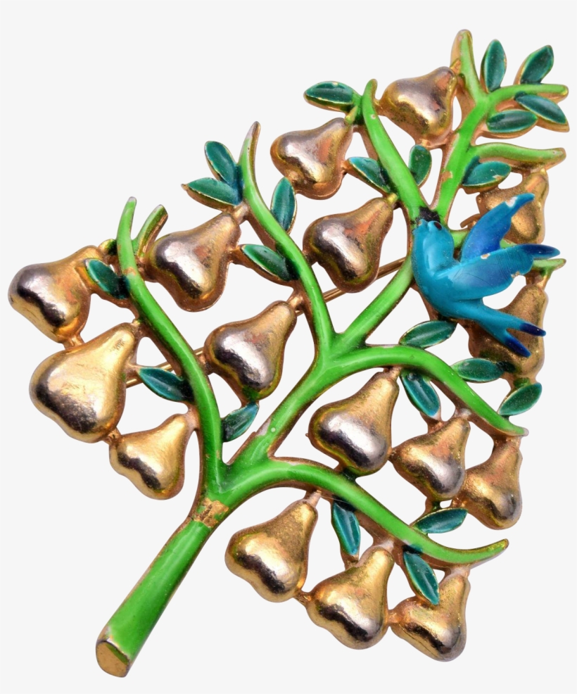 Cadoro Partridge In A Pear Tree Brooch, transparent png download