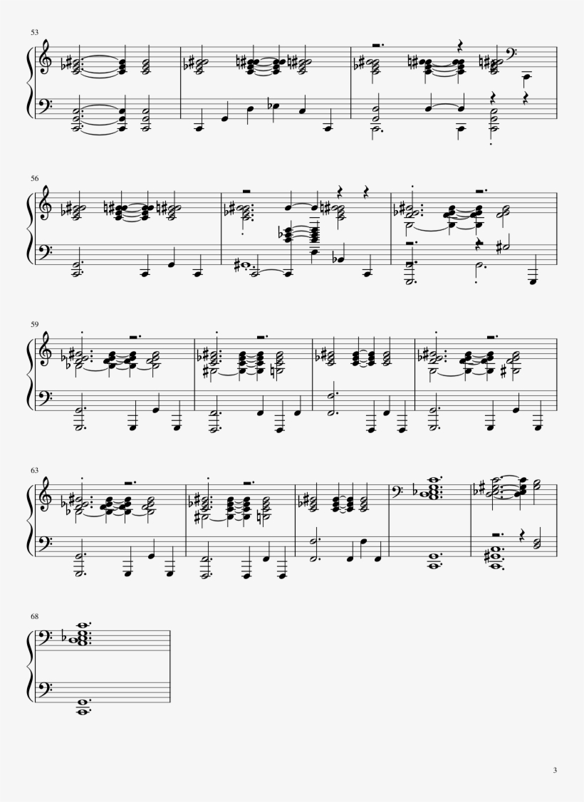 Lg-86291200 Sheet Music 3 Of 3 Pages, transparent png download