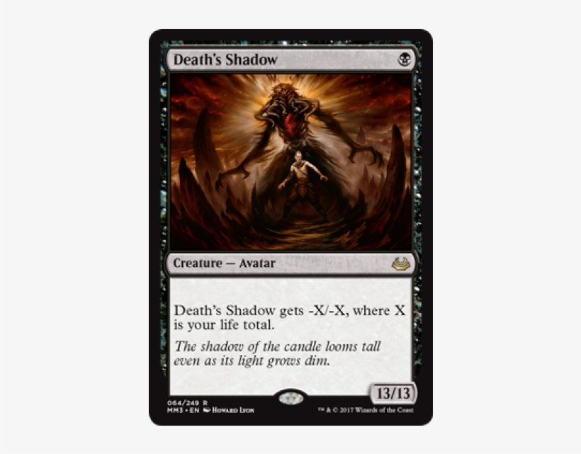 Death's Shadow Modern Masters 2017 English - Magic: The Gathering - Death's Shadow - Worldwake, transparent png download