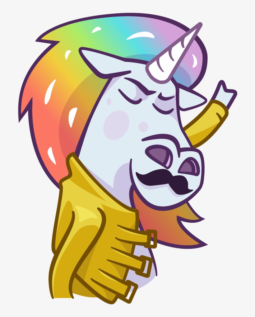 Uniquely Unicorn Raising His Fist In A Freddie Mercury - Freddie Mercury Unicorn, transparent png download