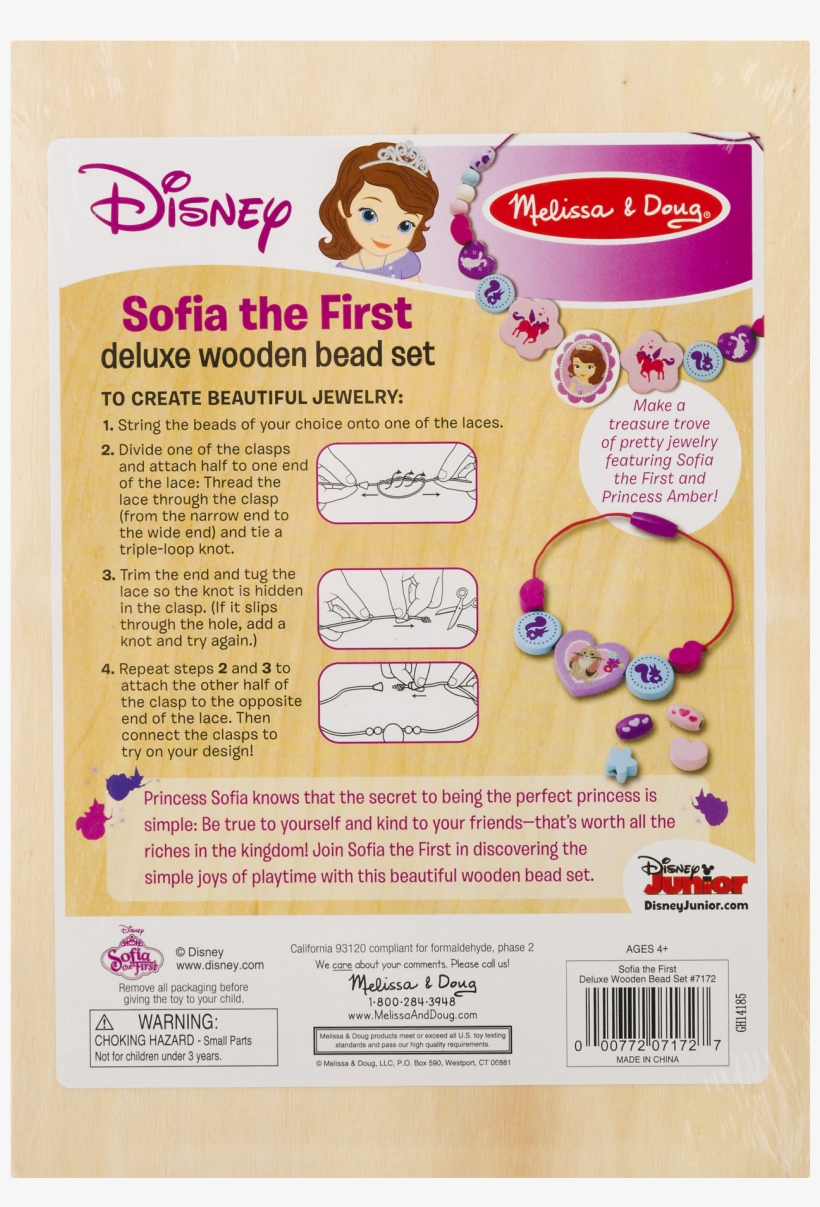 Melissa & Doug Disney Deluxe Wooden Bead Set Sofia - Melissa & Doug Minnie Wooden Bead Set, transparent png download
