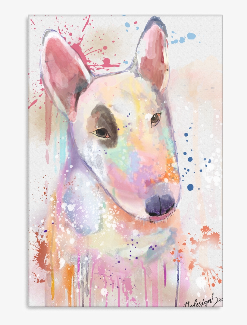 Bull Terrier Canvas Wrap Pm - Old English Terrier, transparent png download