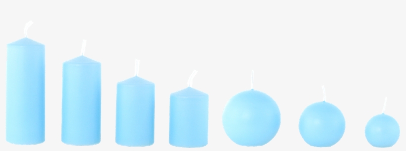 Overdipped Matt Ball Candle 100mm Sky Blue - Light, transparent png download