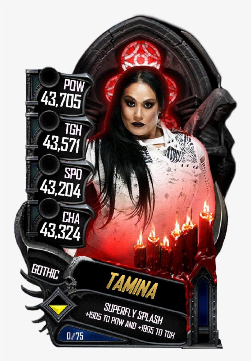 Tamina S5 22 Gothic9 - Wwe Supercard, transparent png download