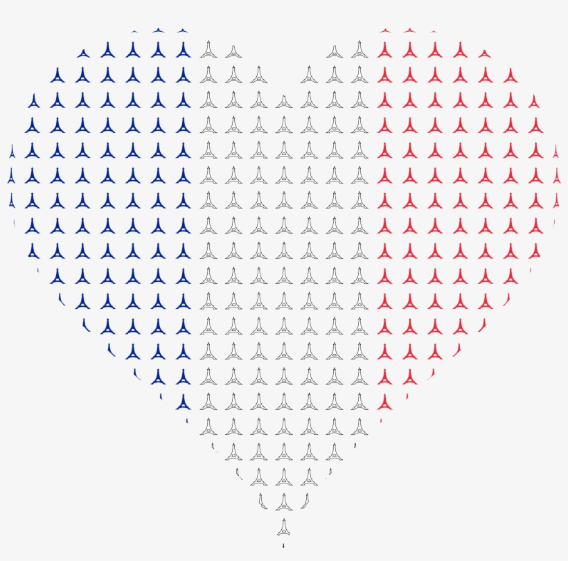 This Free Icons Png Design Of Heart France Flag Eiffel, transparent png download