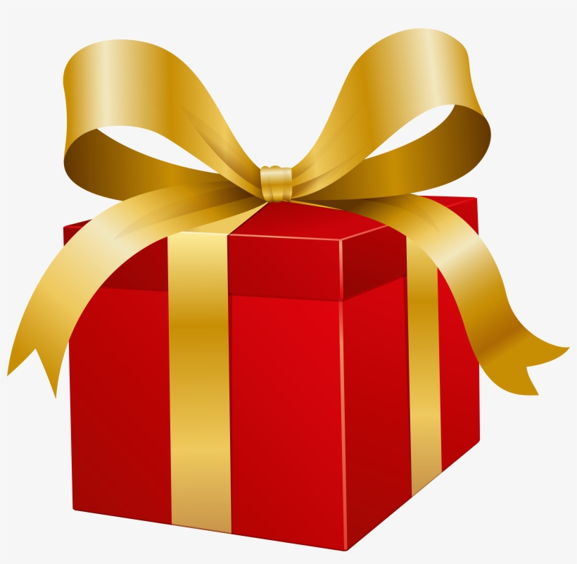 Red Present Box Png Clip Art - Red Present Png, transparent png download