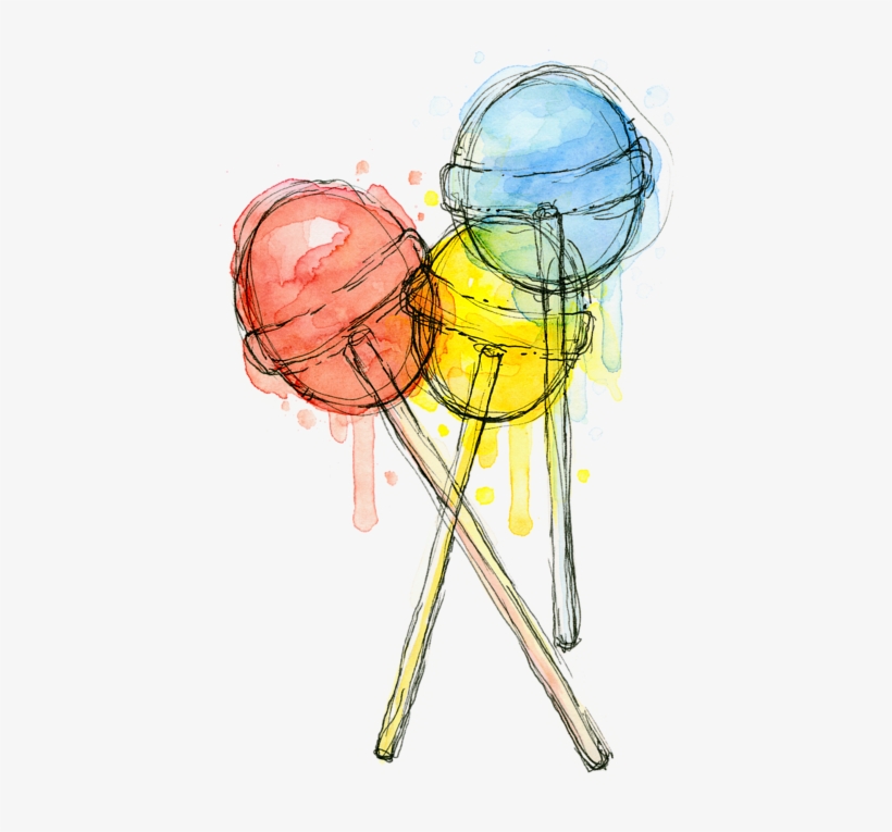 Bleed Area May Not Be Visible - Candy Watercolor, transparent png download