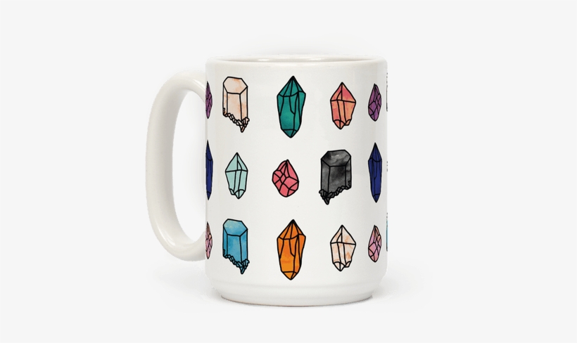 Watercolor Crystal Pattern Coffee Mug - Mug, transparent png download