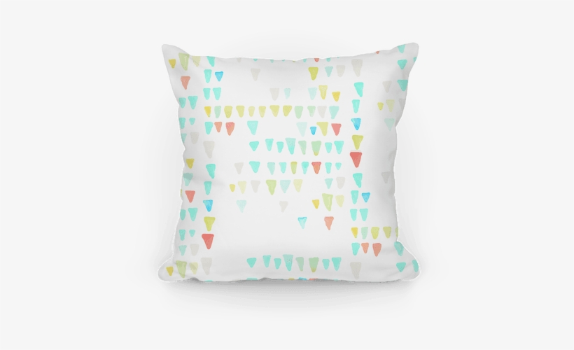 Watercolor Triangles Pillow - Camping Throw Pillows, transparent png download