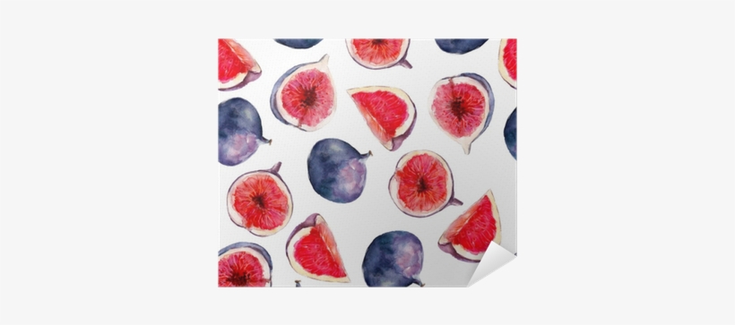 Fig Fruit Watercolor Seamless Pattern - Kreslené Tapety S Ovocem, transparent png download