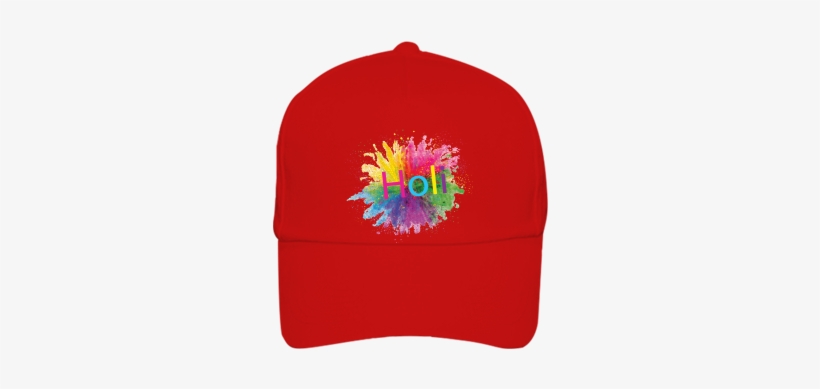 Watercolor Happy Holi Background Red Cap Watercolor - Baseball Cap, transparent png download