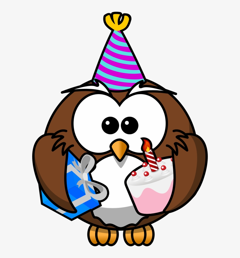 Party Owl - Cartoon Owl, transparent png download