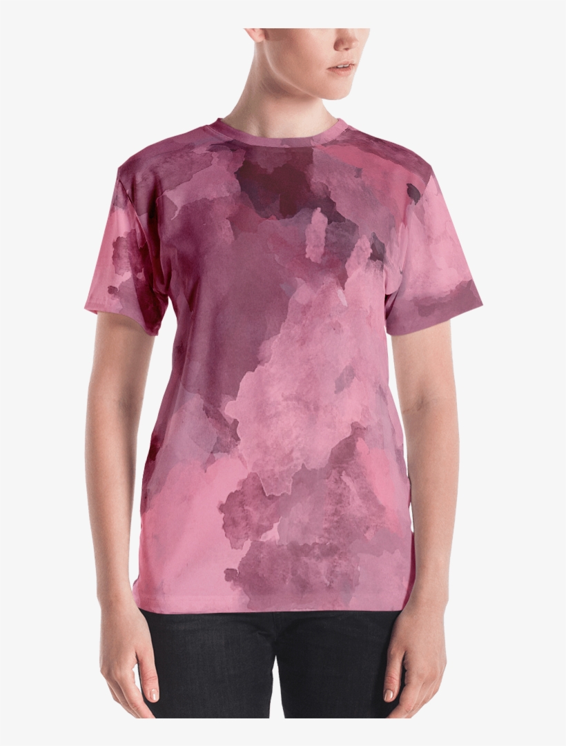 Wine Watercolor Women's T Shirt T Shirt Zazuze - T-shirt, transparent png download