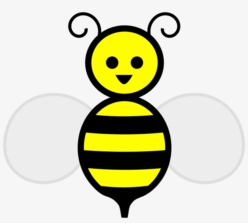 Vector Bee Cartoon - Honey Bee Clip Art, transparent png download