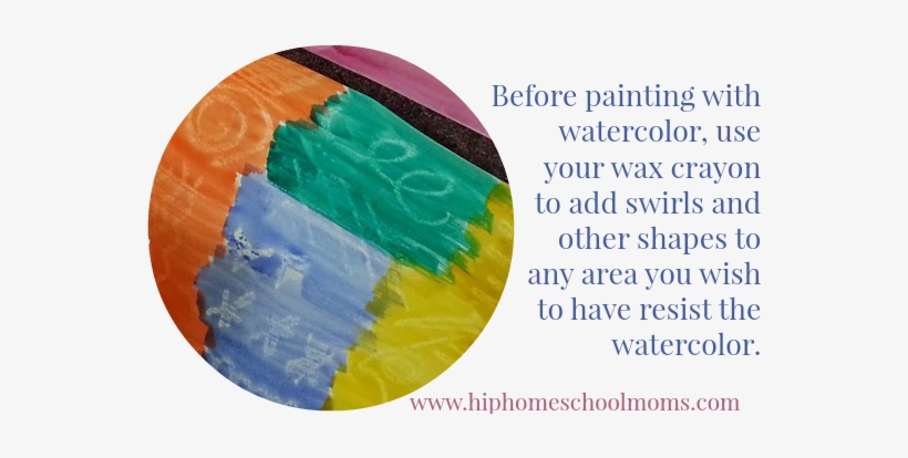 Before Painting With Watercolor, Use Your Wax Crayon - Watercolor Painting, transparent png download