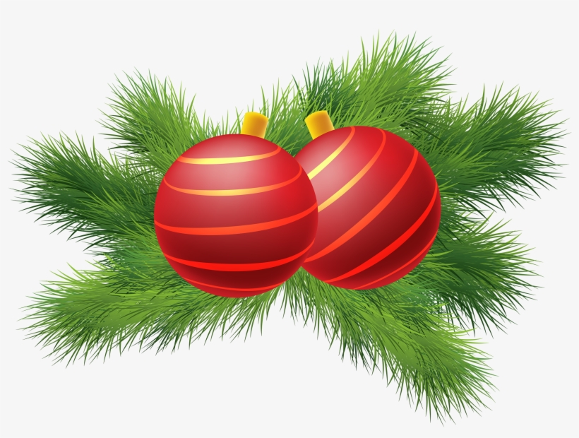 Decor With Red Balls Png Best Web - Natal Png, transparent png download