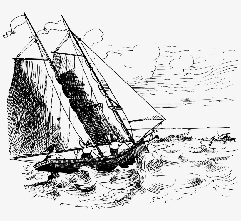 Yacht Go To Sea - Bateau A Voile Dessin, transparent png download