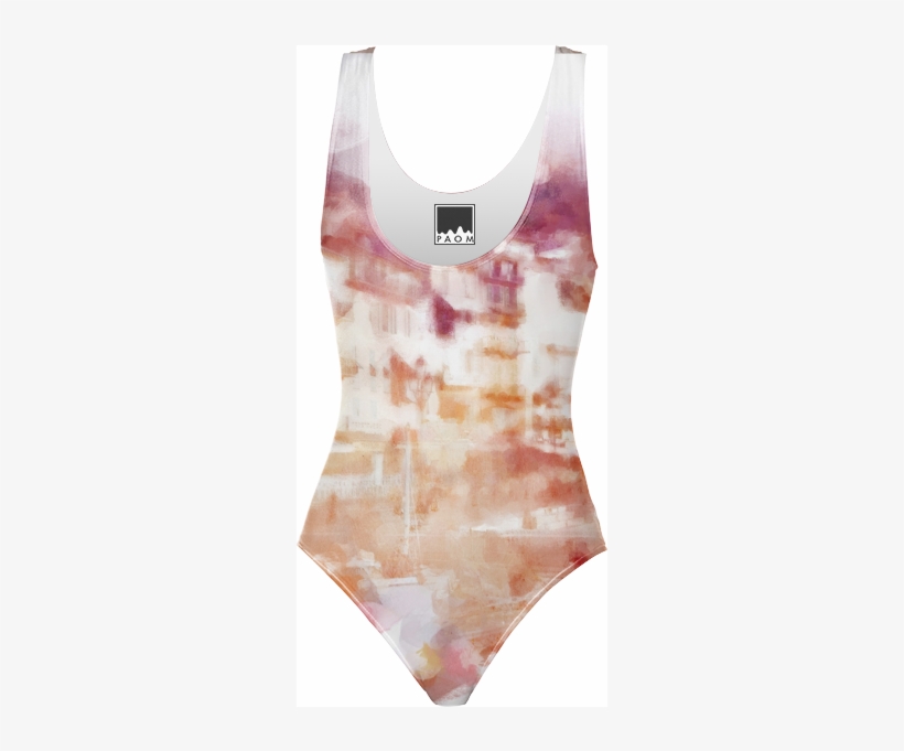 Fisherman's Town Abstract Watercolor Swimsuit $98 - Maillot, transparent png download