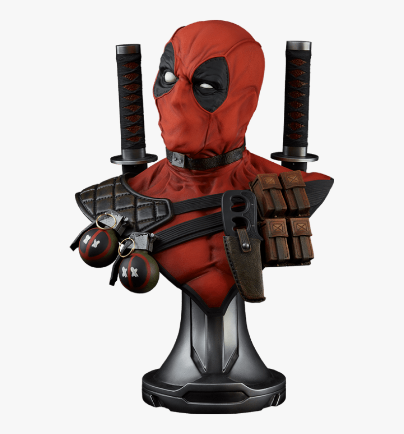 Deadpool Life-size Bust - Busto Deadpool Sideshow, transparent png download