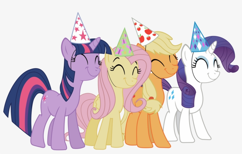 Fluttershy Birthday Hat Little Pony Wearing Cutie Mark - My Little Pony Characters Birthday Hat, transparent png download
