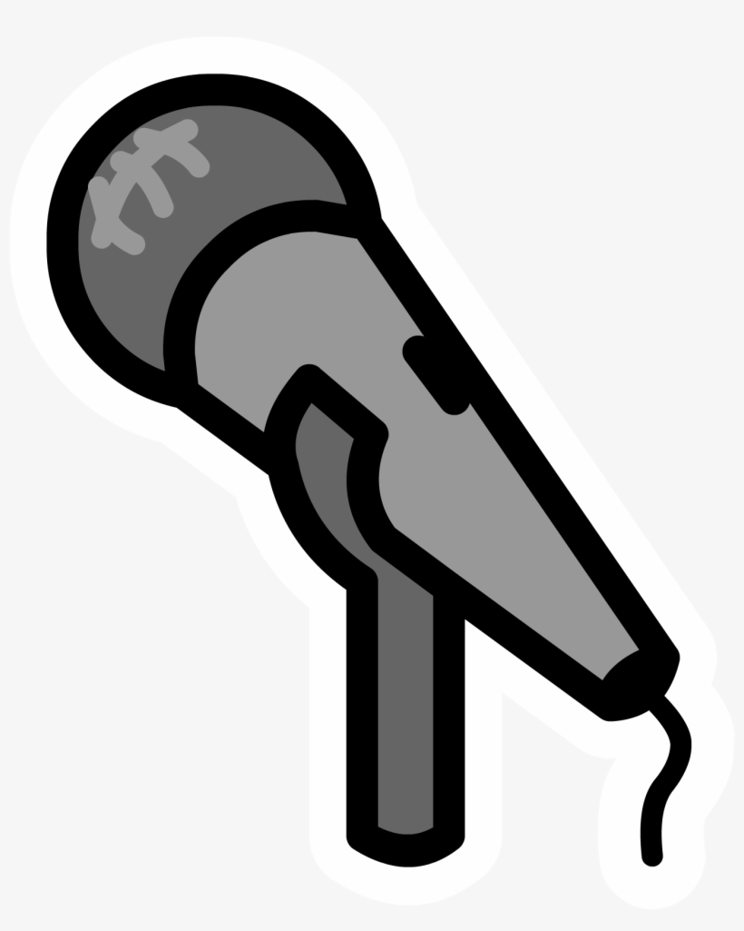Microphone Pin - Png - Club Penguin Microphone, transparent png download
