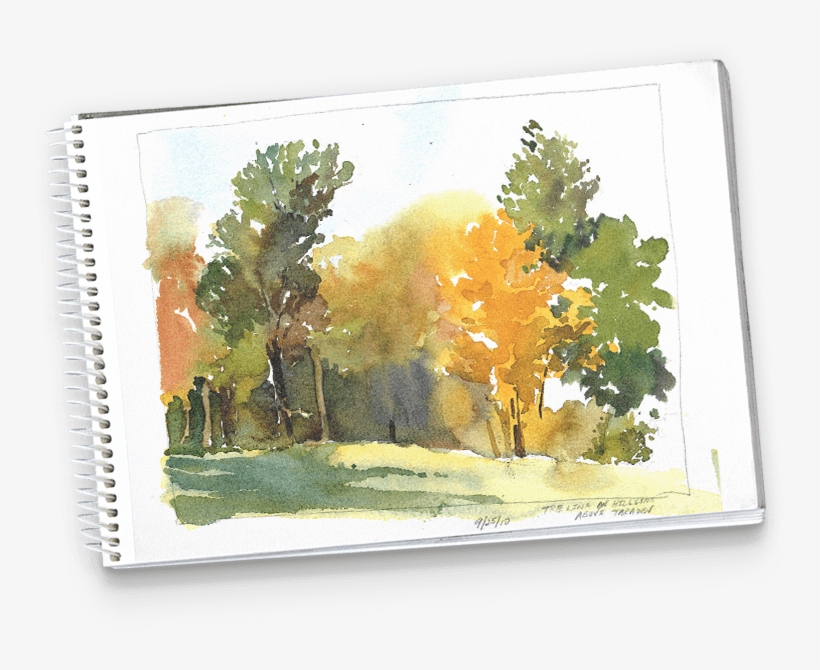A - Watercolor Paintings Tony Conner Of Fall Landscapes, transparent png download