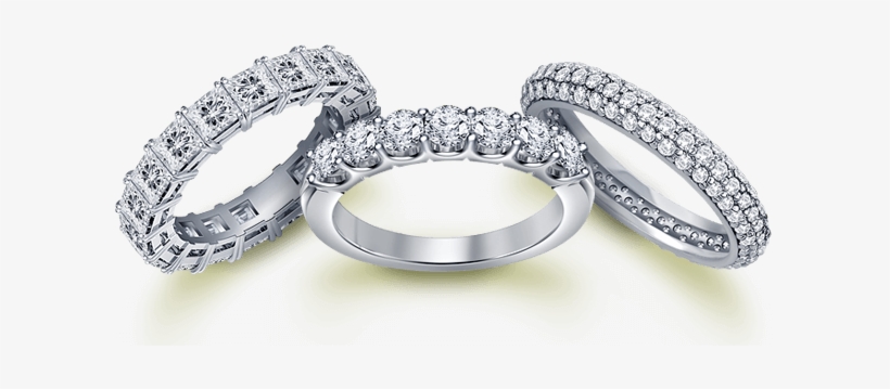 Women Shoes Png Images Free Download Pictures - Classic Prong Set Princess Cut Diamond Eternity Ring, transparent png download