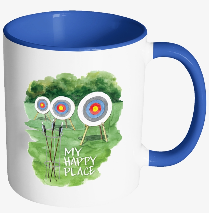 My Happy Place Watercolor 11oz Mug - Mug, transparent png download