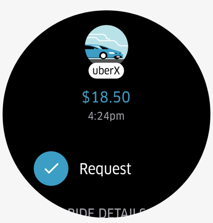 Uber Is Now Available For Android Wear - Red, transparent png download