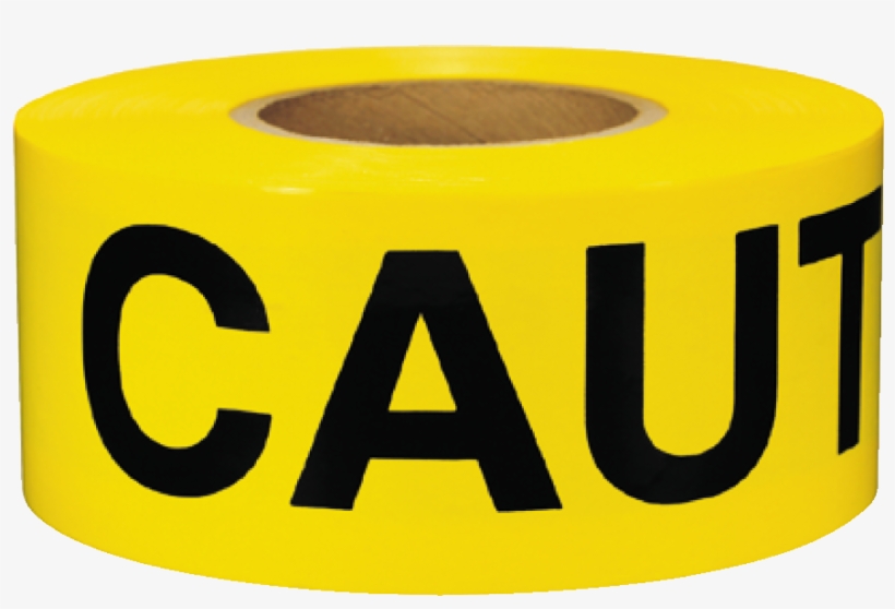 Barricade Tape, 3" X 1,000', Message - Swanson Bt30cau2 3-inch By 300-feet 2-mil Barricade, transparent png download