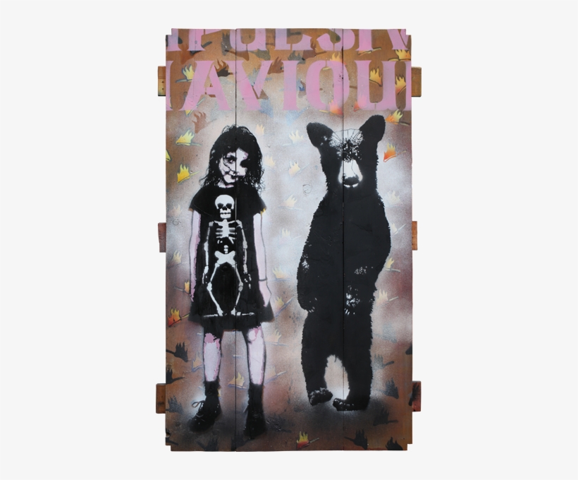 Pipsqueak Artist, Girl Skeleton Dance Bear Reclaimed - The Skeleton Dance, transparent png download