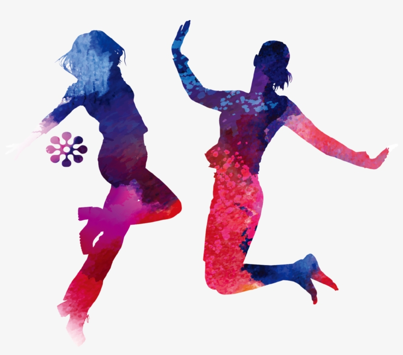 Minimalistic Colorful Portrait Silhouette Youth Festival - Portable Network Graphics, transparent png download