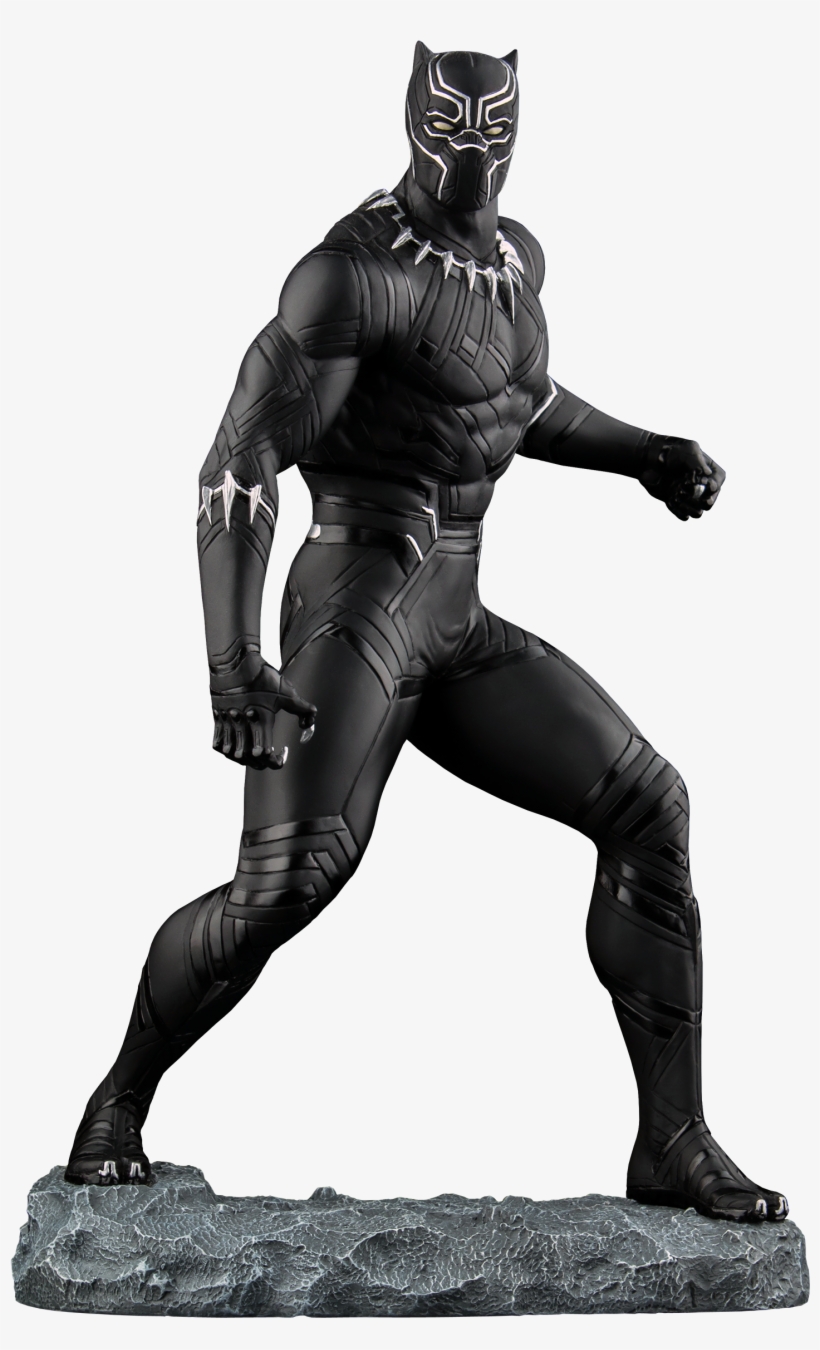 Panth1 - Black Panther Civil War Statue, transparent png download