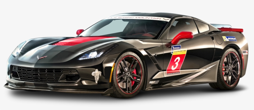 Black Chevrolet Corvette Stingray Car Png Image - Corvette Png, transparent png download