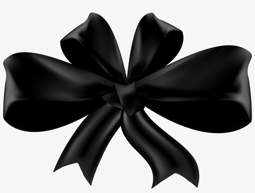 Black Bow Png Clip Art - Bow Png, transparent png download