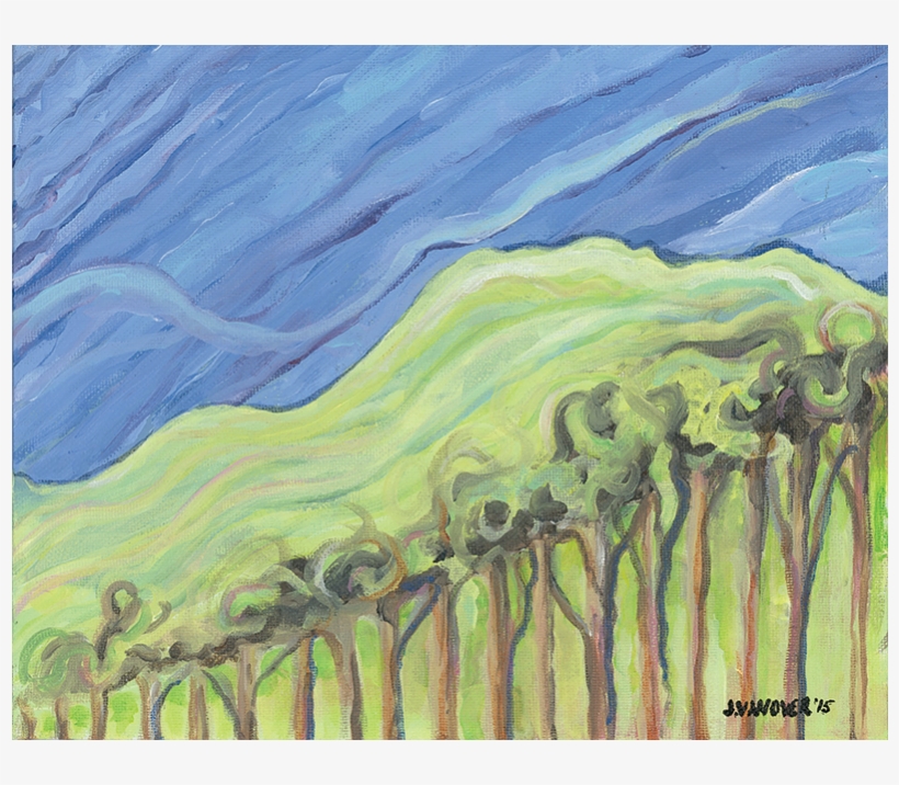 Meditation Trees - Watercolor Paint, transparent png download