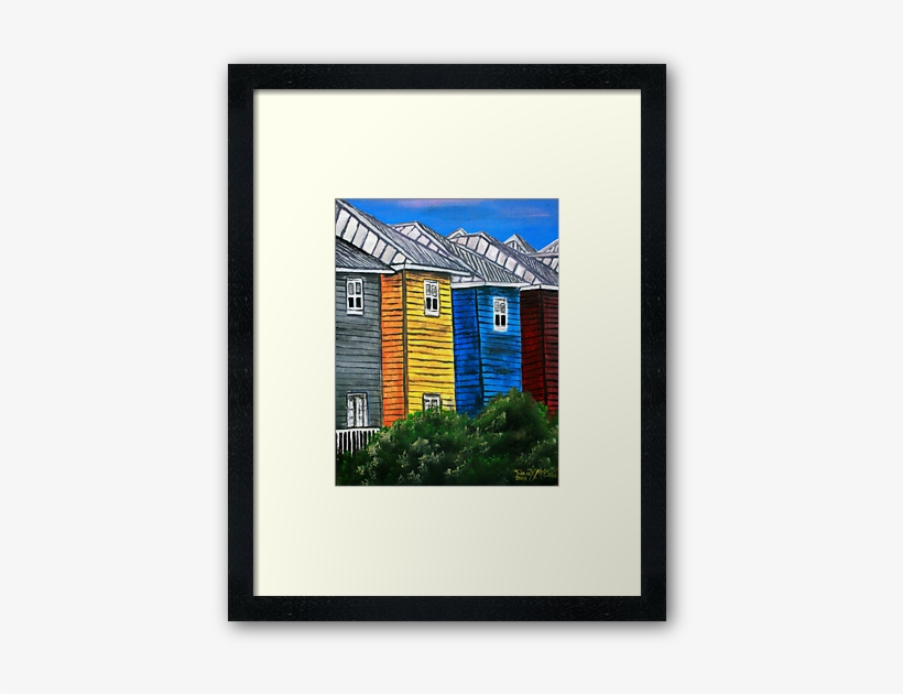 Transparent Acrylic Painting Inspirational "beach Houses - Artwall Derek Mccrea Beach Houses Gallery-wrapped Canvas, transparent png download