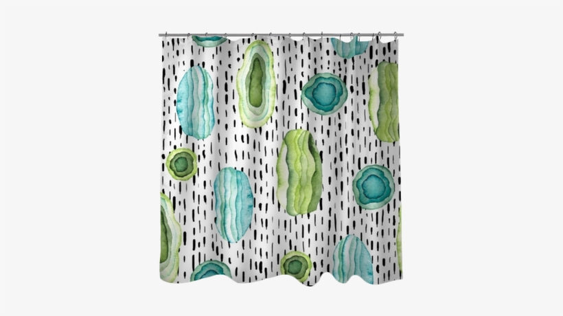 Seamless Pattern Of Watercolor Abstract Shapes With - Towel, transparent png download